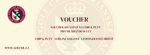 Voucher 10x Green Fee vstup na Chip & Putt pro mládež do 18 let
